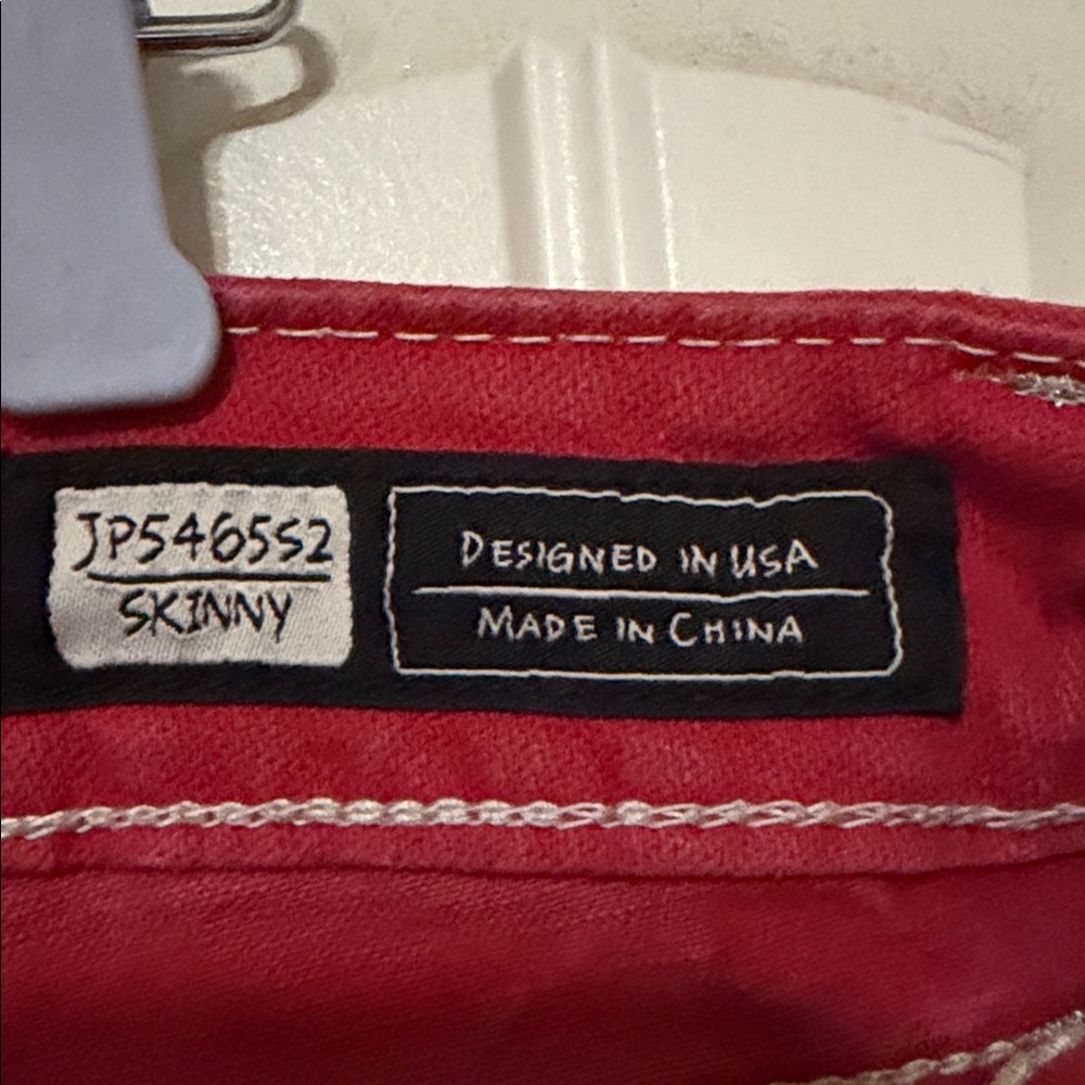 Miss Me Red Skinny Jeans - Picture 5 of 5